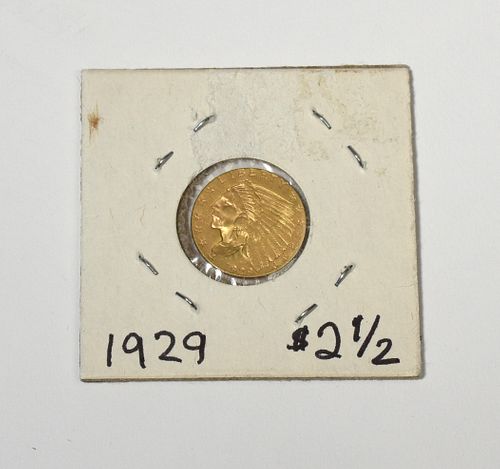 1929 $2.5 DOLLAR GOLD COIN1929 $2.5