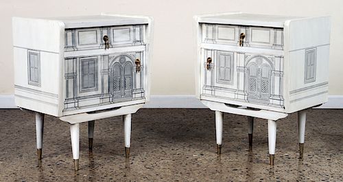 PAIR OF NIGHT STANDS IN THE MANNER 389fab