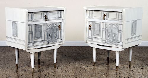 PAIR OF NIGHT STANDS IN THE MANNER