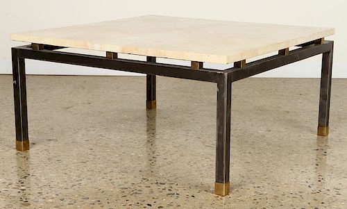 POLISHED IRON COFFEE TABLE PARCHMENT 389fe8