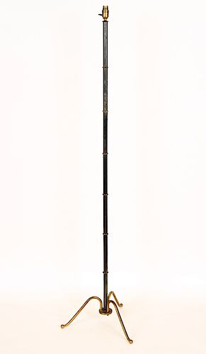 FRENCH STEEL BRASS FLOOR LAMP MANNER 389ff1