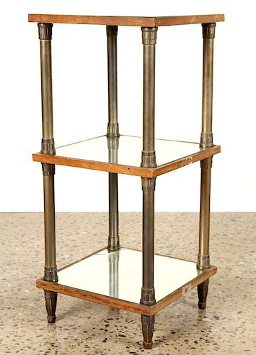 FRENCH THREE TIER TABLE MIRRORED 38a01c