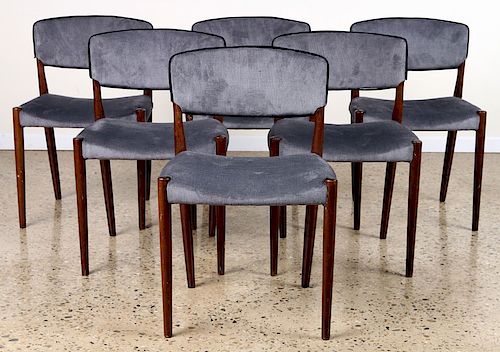 SET 6 DANISH MODERN DINING CHAIRS 38a03f