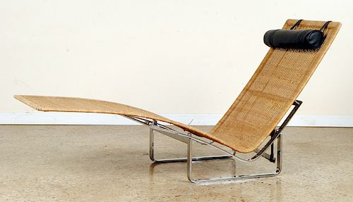 POUL KJAERHOLM STEEL RATTAN CHAISE