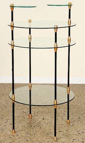 FRENCH BRASS IRON MULTI TIER GLASS 38a054