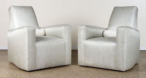 PAIR GEOFFREY BRADFIELD UPHOLSTERED 38a088