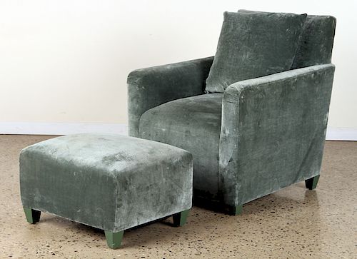 GEOFFREY BRADFIELD GREEN CLUB CHAIR 38a089