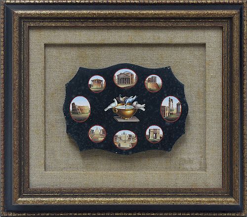 19TH C. ITALIAN MICRO-MOSAIC PLAQUE