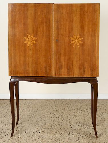 ITALIAN INLAID BAR CABINET SYCAMORE 38a12c