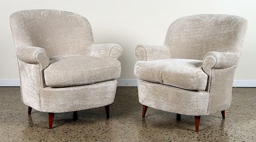 PAIR OF ITALIAN UPHOLSTERED CLUB