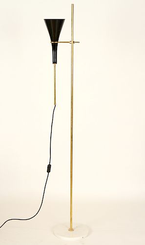 ITALIAN BRASS FLOOR LAMP BLACK 38a147