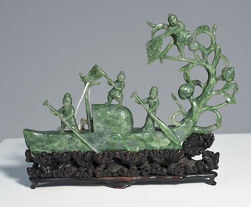 CHINESE REPUBLIC PERIOD CARVED JADE