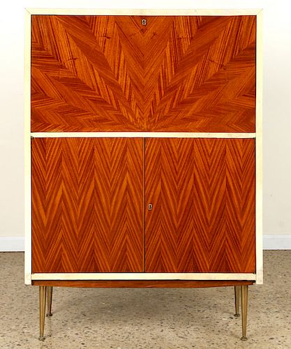 PARCHMENT WOOD FALL FRONT BAR CABINET 38a186