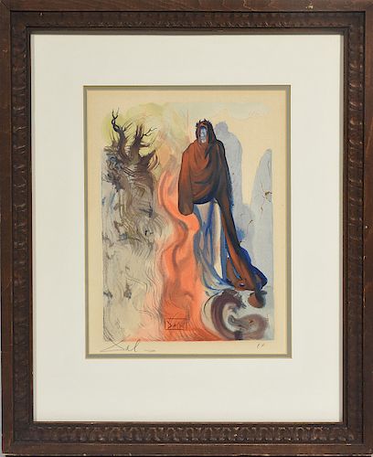 SALVADOR DALI COLORED LITHOGRAPH,