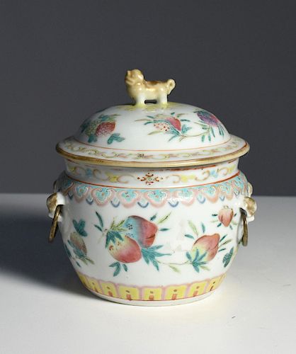 19TH C CHINESE ENAMEL DECORATED 38a1ca