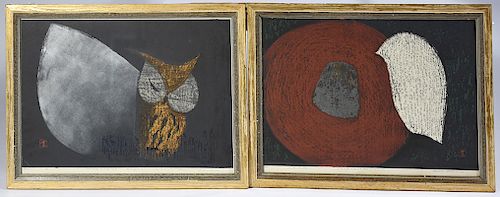 TWO WOODBLOCK PRINTS BY KAORU KAWANO,