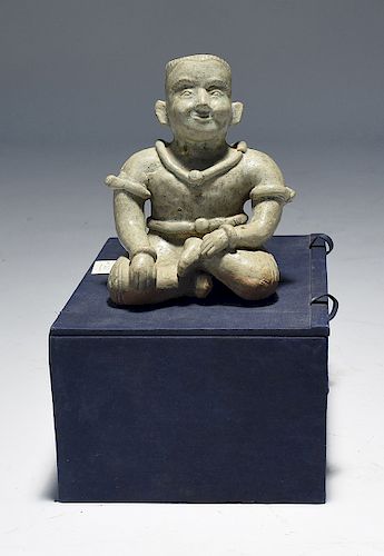 ASIAN CELADON GLAZED POTTERY FIGURE 38a232