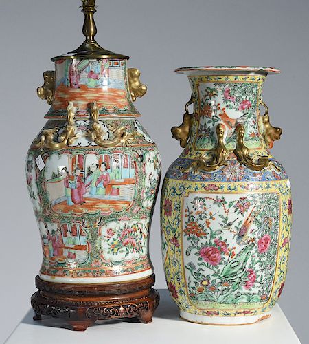 TWO CHINESE VASESTwo Chinese vases;