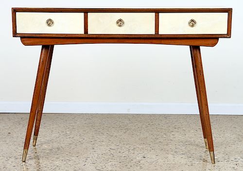 WOOD AND PARCHMENT ITALIAN CONSOLE 38a297