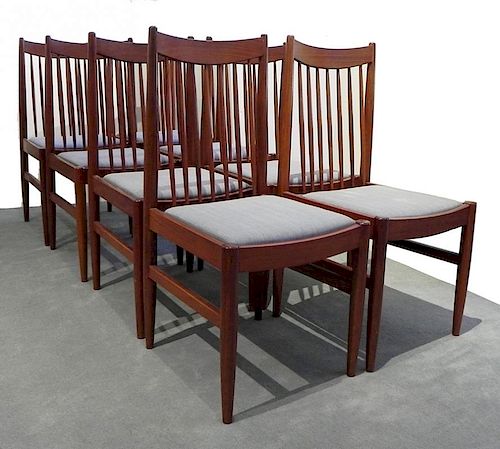 SET OF 8 MID CENTURY DANISH TEAKWOOD 38a2e0