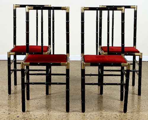 SET 4 BRONZE SIDE CHAIRS MANNER 38a2f8