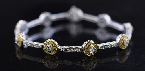 18K WHITE GOLD AND DIAMOND BRACELET18k 38a3cc