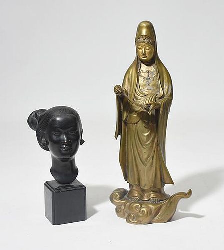 TWO ASIAN BRONZESTwo Asian bronzes  38a3f6