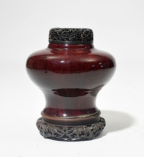 18TH C CHINESE OXBLOOD RED GLAZE 38a404