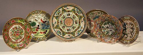 SIX 19TH C. CHINESE EXPORT PLATESSix