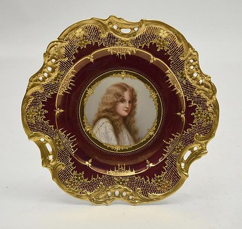  FINE ROYAL VIENNA CABINET PLATE 38a417