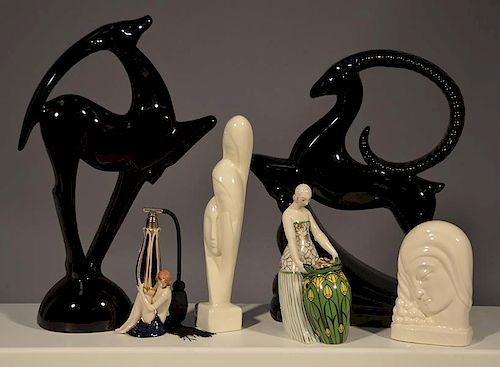 SELECTION OF ART DECO ITEMSSix piece