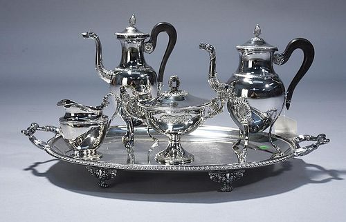 SILVER TEA SETFrench Empire first 38a475