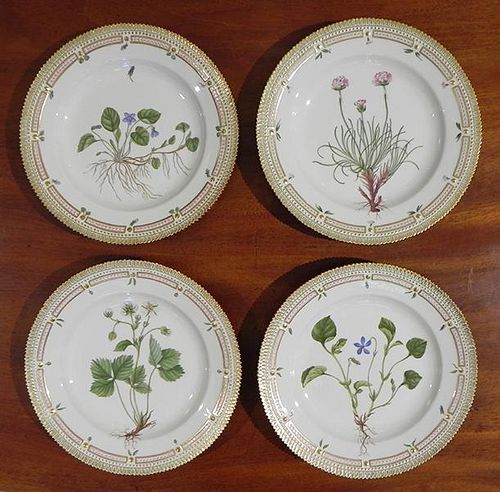 SET OF FOUR FLORA DANICA DINNER