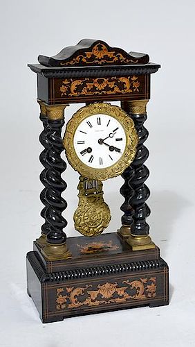 19TH C FRENCH SHELF CLOCK19th 38a4de