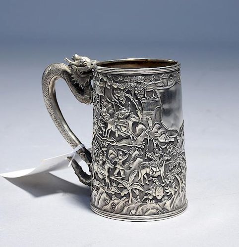 CHINESE EXPORT SILVER MUG19th C  38a4f5