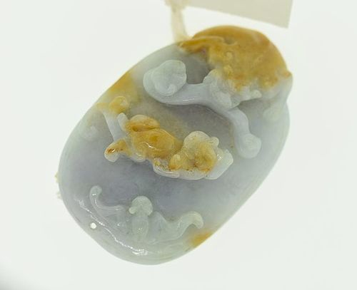 JADE PENDANTChinese carved two