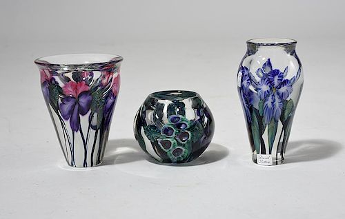 LOTTON VASES, THREEThree signed