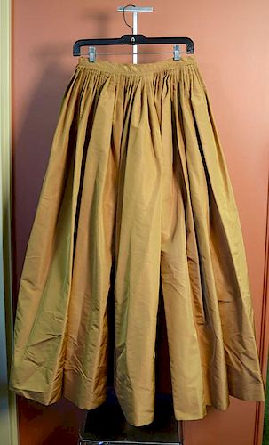 GOLD COLORED SILK LONG SKIRTGold