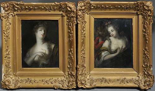 TWO EARLY CONTINENTAL OIL PAINTINGS 38a598