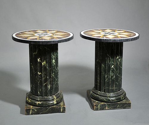 PAIR OF MARBLE TOP STANDSMost unusual 38a592
