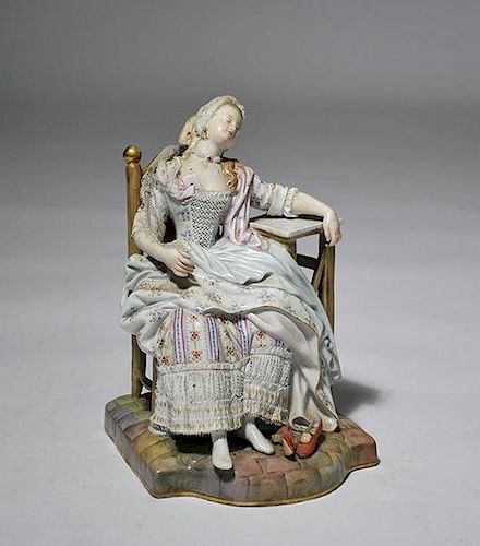 MEISSEN 19TH C FIGURINEMeissen 38a5ab