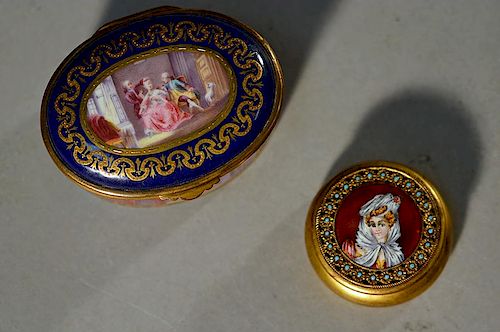 SEVRES BOX AND BRASS BOXSevres 38a5cd