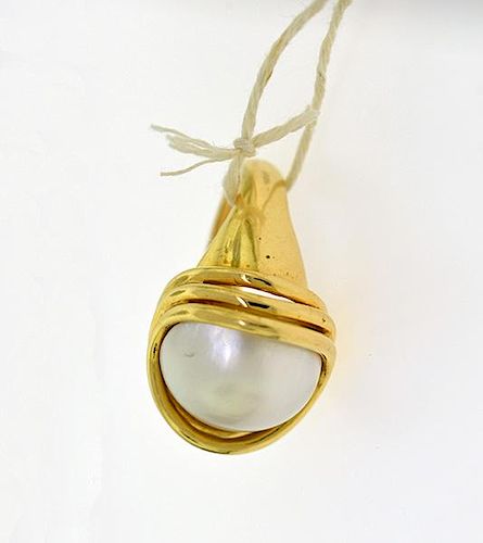 14K MABE PEARL RING14k mabe pearl