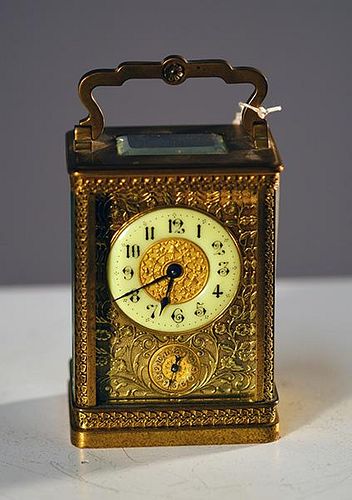 FRENCH CARRIAGE CLOCKFancy case 38a62a
