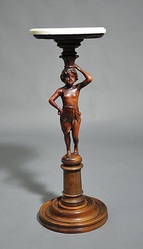 EARLY 20TH C. WALNUT PEDESTAL WITH