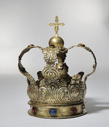 18TH 19TH C JEWELED CROWN18th 38a651