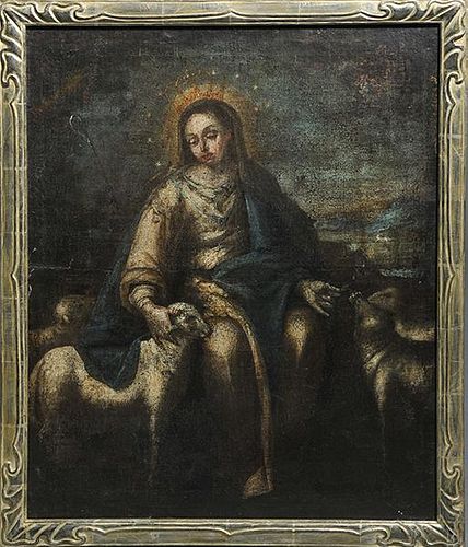 LATE 17TH C. ITALIAN OIL OF MADONNA