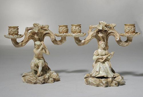 PAIR OF ROYAL WORCESTER FIGURAL 38a696