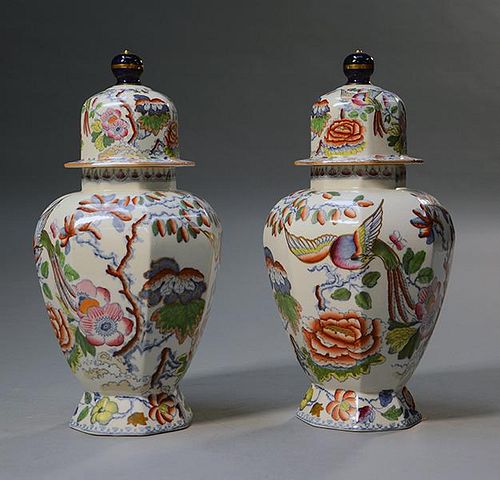 PAIR OF MASON S IRONSTONE COVERED 38a6cf