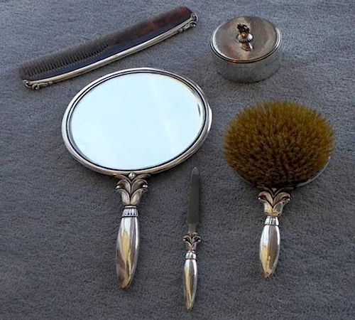 GEORG JENSEN STERLING DRESSER SETGeorg